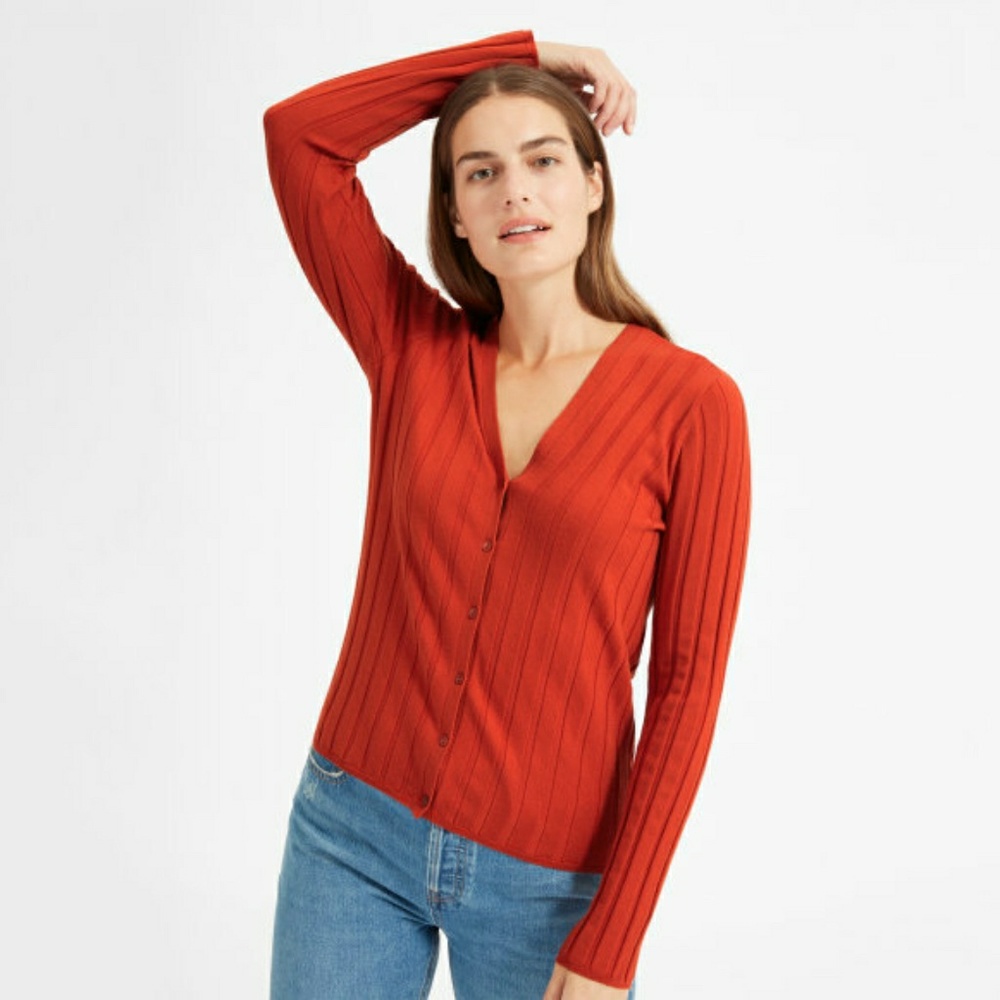 NWT Everlane Luxe Wool Rib Cardigan